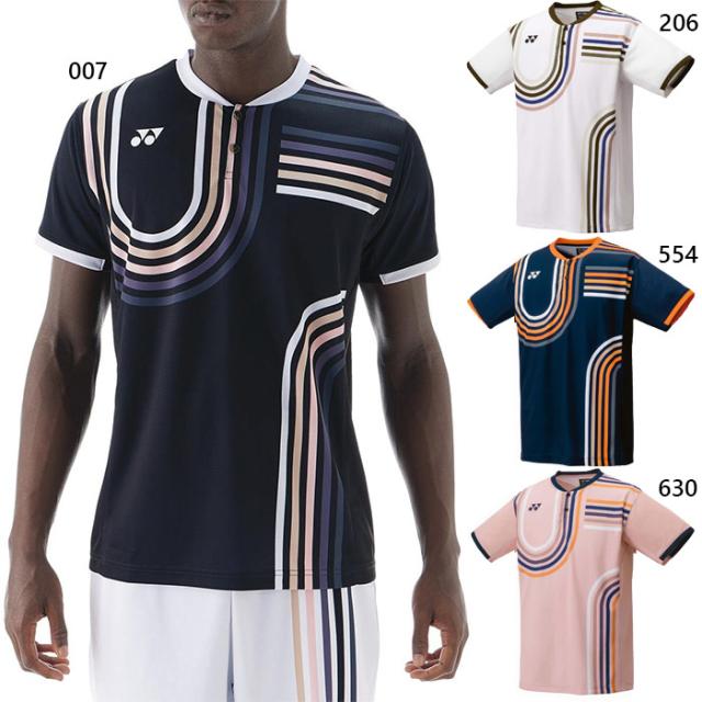 ヨネックス メンズ ゲームシャツ テニス バドミントンウェア トップス 半袖 吸汗速乾 UVカット ブラック 黒 ネイビー ピンク 送料無料 YONEX 10639