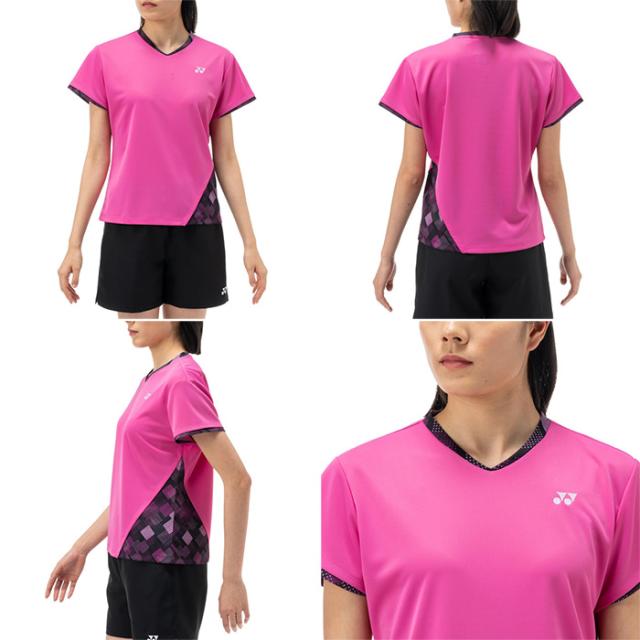 YONEX ヨネックス 模様 ピンク ウェア 半袖 Tシャツ バドミントン