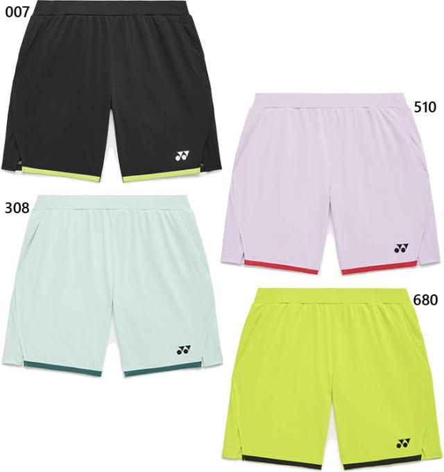 ヨネックス メンズ レディース ユニニットハーフパンツ テニス バドミントンウェア ボトムス UVカット 吸汗速乾 ブラック 黒 ブルー 青 グリーン パープル 緑 紫 送料無料 YONEX 15238_2