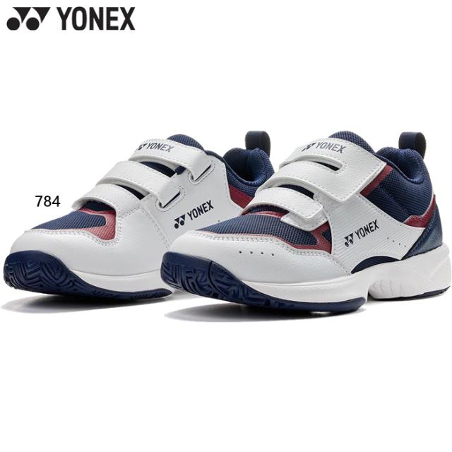 ヨネックス ジュニア キッズ パワークッション プロムーブ AC テニスシューズ オールコート ベルクロ マジックテープ ホワイト 白 送料無料 YONEX SHTPJVA