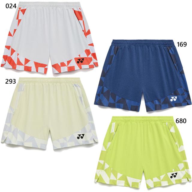 ヨネックス レディース ショートパンツ テニス バドミントンウェア ボトムス UVカット 吸汗速乾 ブルー 青 イエロー グリーン シルバー 黄色 緑 送料無料 YONEX 25113