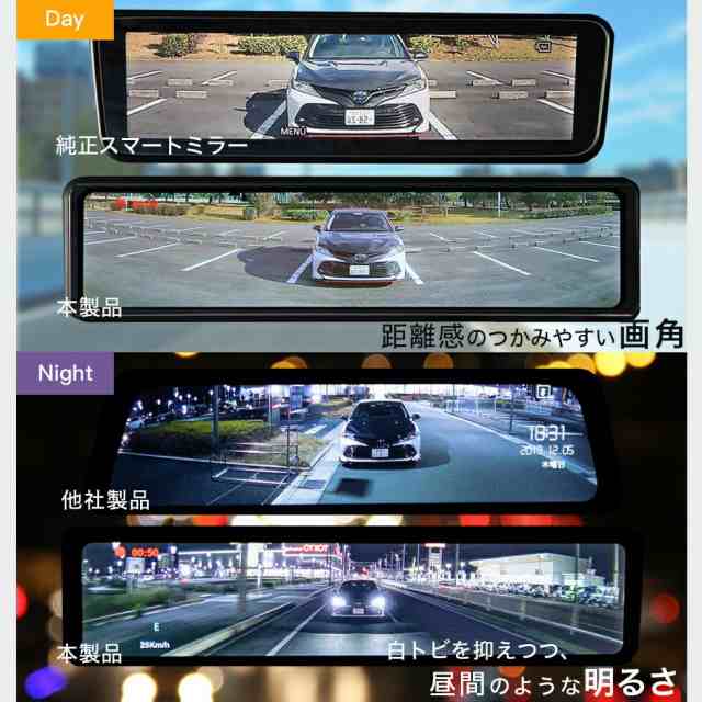 即納 ドライブレコーダー ミラー型 デジタルミラー ドラレコ デジタル