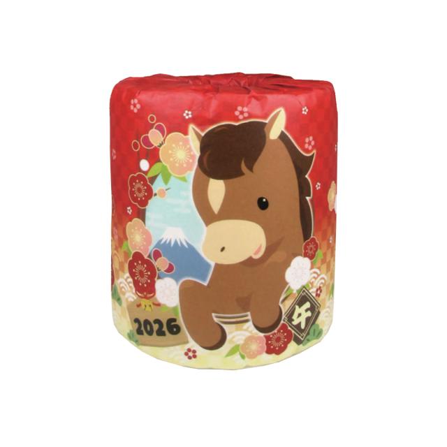 年末年始 販促用トイレットペーパー 干支 ダブル27.5m 個包装100個