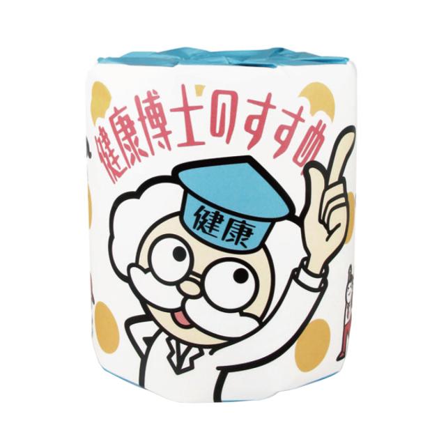 林製紙 啓発用トイレットペーパー 健康博士のすすめ ダブル30m 再生紙100％ 個包装100個