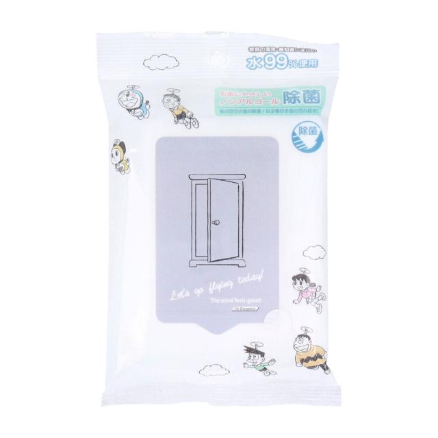 ノンアルコール除菌ウエットティシュ 水99％ ハヤシ商事 ドラえもん 20枚入りＸ20パックの通販は 5,790円