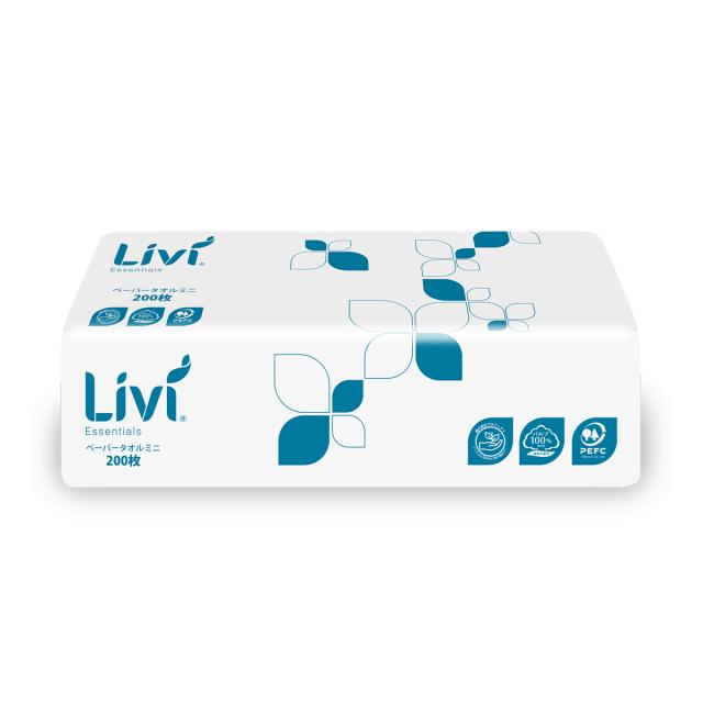 業務用ペーパータオル リビィ LIVI ペーパータオル ミニ 200枚入りＸ50パック