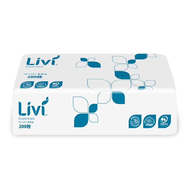 業務用ペーパータオル リビィ LIVI ペーパータオル 200枚入りＸ40パック