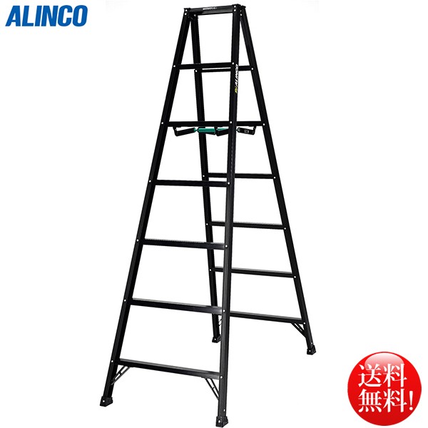 アルインコ ALINCO アルミ製軽量専用脚立210cm 6段 シエロブラック BS-210FX