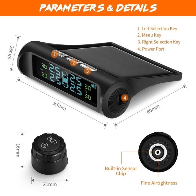Zeepin タイヤ空気圧モニター タイヤ空気圧センサー ソーラー Usb給電 ワイヤレス Tpms Lcdディスプレイの通販はau Pay マーケット 粋 雑貨倶楽部