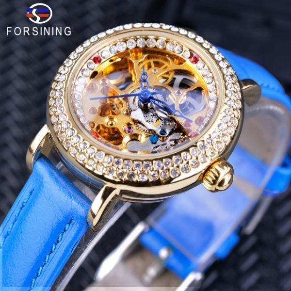 海外ブランドforsiningレディースウォッチ女性用腕時計 スケルトンダイヤモンドベゼルmilanストリートの通販はau Pay マーケット 粋 雑貨倶楽部