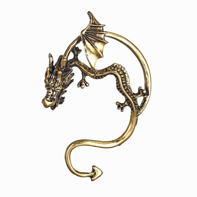 ピアス ドラゴン メンズ 竜 龍 イヤーカフ V系 ロック パンク スチームパンク ビンテージ アクセサリー カッコイイ ガーリー シルバー ゴの通販はau Pay マーケット ロキシー工房