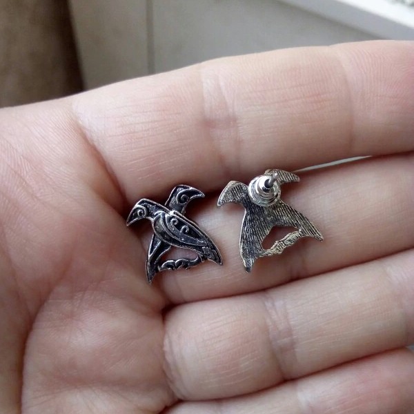 ピアス 鳥 小鳥 バード インディアン トライバル インディアンジュエリー ワシ 鷲 イーグル 羽 羽根 ネイティブアメリカン ウィング メンの通販はau Pay マーケット ロキシー工房