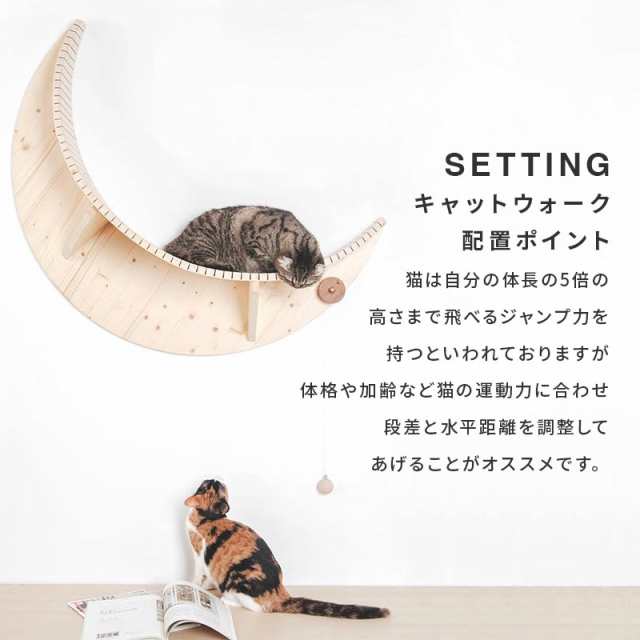 MYZOO マイズー LUNA+STAR セット キャットステップ moon 月型 星型 星型爪とぎ 猫 キャットウォーク 壁 キャットステップ  おしゃれ 木