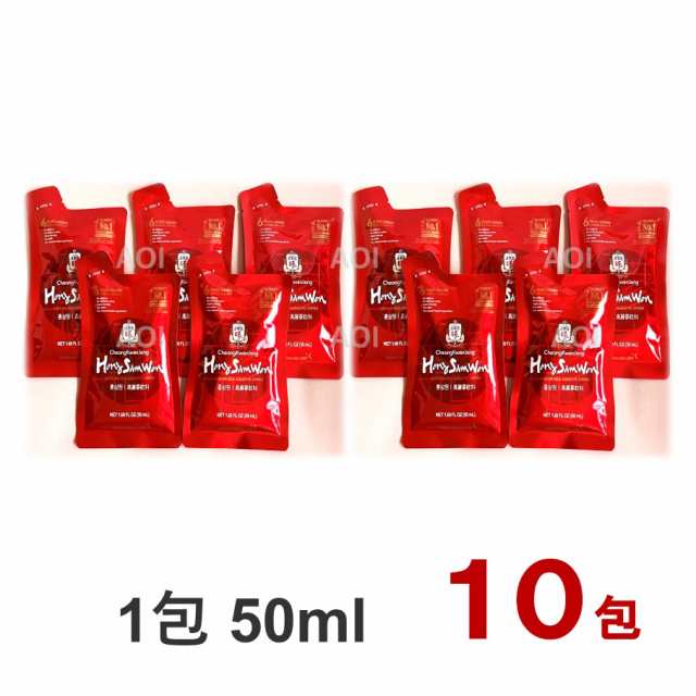 お試し 正官庄 ホンサムウォン 50ml×10袋 コストコ - 健康用品