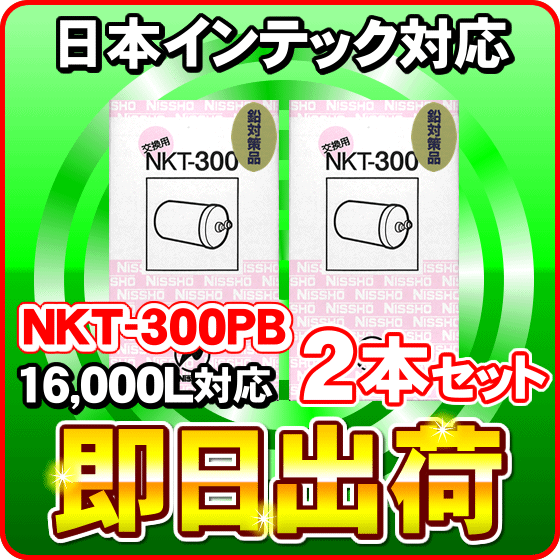【2本セット】NKT-300PB 鉛除去　日本インテック製品に使用可能な互換性ある浄水器カートリッジ 日本インテック社純正品ではありません