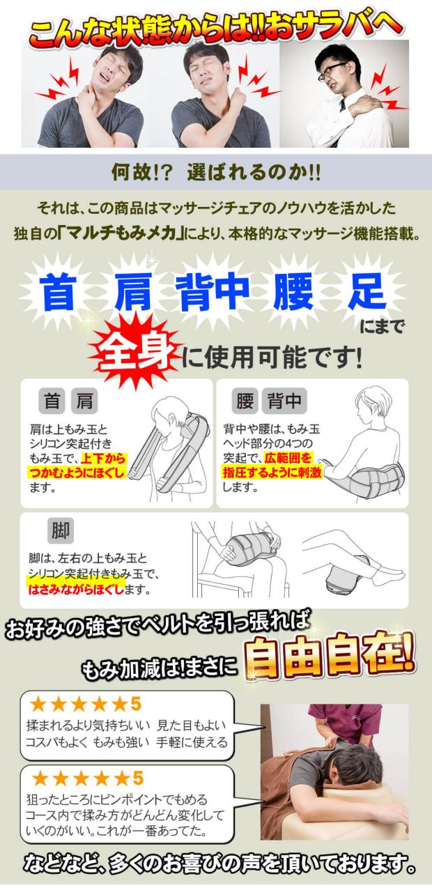 ネックマッサージャー フジ医療器 MRL-M1 (UG) ネック マッサージ機 マッサージ器 首や肩のコリや足裏やお尻もマッサージ (プレゼントにオススメ）_6