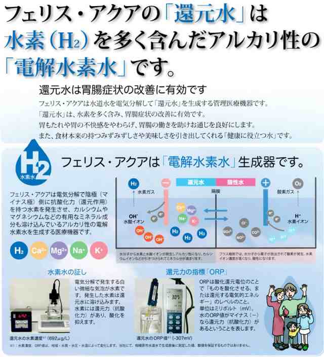 還元水素水生成器 アルカリイオン水整水器 フェリス・アクア PC-200