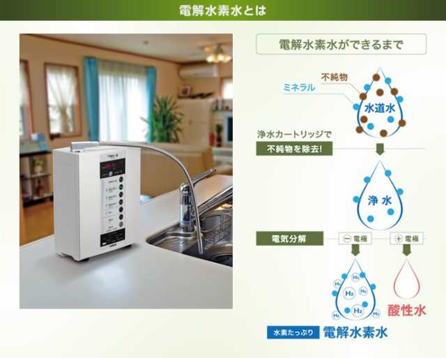 トレビFWH-6000(W) フジ医療器 水素水 電解水素水生成器 トレビ水素プラス 電解水素水生成器S1 還元水素水 電解還元水の通販はau PAY  マーケット - NIC家電 | au PAY マーケット－通販サイト