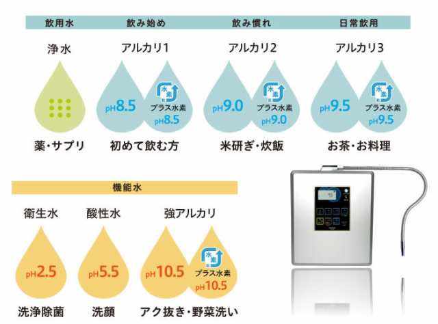 水素水 水素水生成器 ピュアナノZX-05 電解水素水と次亜塩素酸水生成器（強酸性水タイプ）｜au PAY マーケット