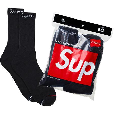 Supreme Hanes Crew Socks 4p black シュプリーム ヘインズ コラボ