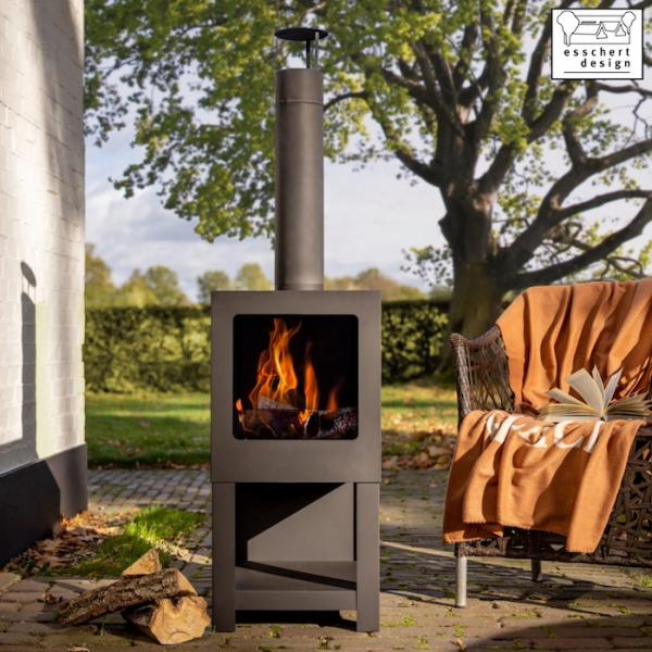 ESSCHERT テラスヒーター オランダブランド 焚き火 薪ストーブ おしゃれ 屋外用 暖炉 焚き火台 ファイヤーピット 薪暖炉
