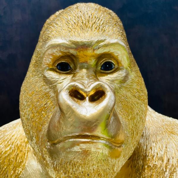 巨大金ゴリラ オブジェ 身長76cm 巨大ゴールデンゴリラ プレゼント