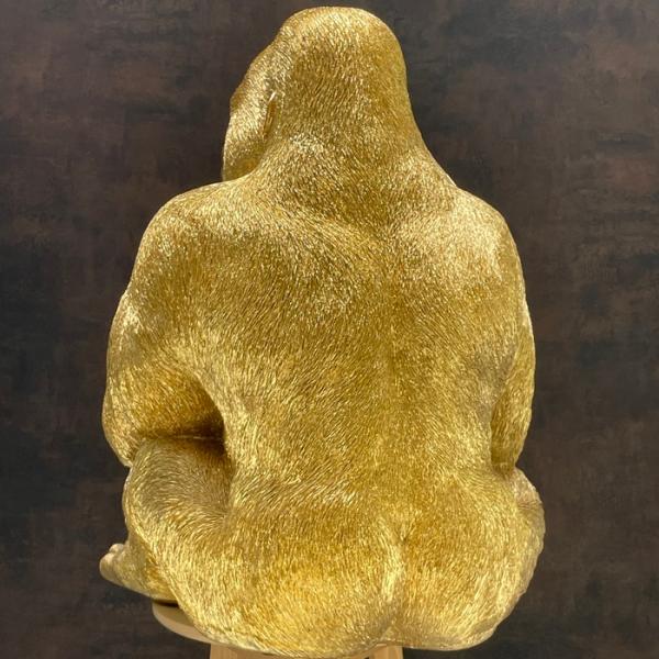 巨大金ゴリラ 置物 特大オブジェ 身長76cm 大型ゴリラグッズ 金の