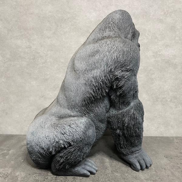 シルバーバック デカ黒ゴリラ 大 グッズ 高さ53cm woobia ウービア 大きい 置物 大型 面白い おしゃれ ガーデン インテリア 巨大オブジェ 可愛い プレゼント 北欧 玄関 雑貨 動物 モダン 庭 ギフト 屋外 家 リアル 玄関先 卓上 ガーデンオーナメント ガーデニング_11