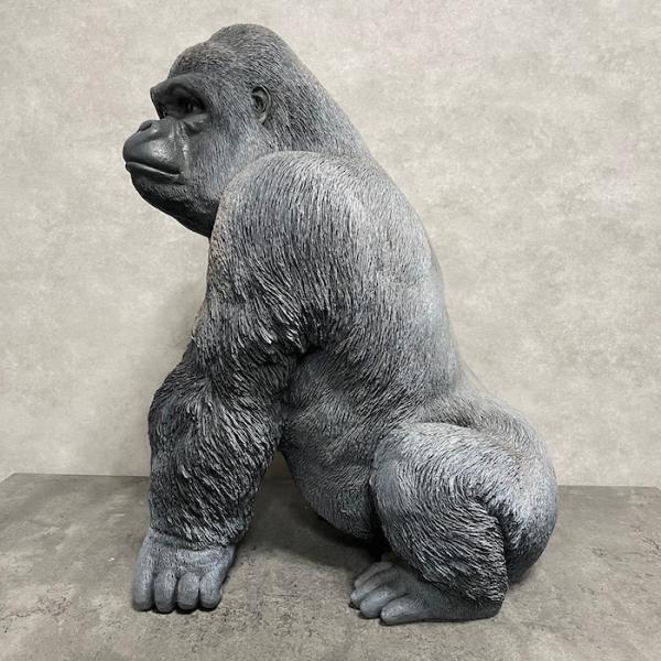 シルバーバック デカ黒ゴリラ 大 グッズ 高さ53cm woobia ウービア 大きい 置物 大型 面白い おしゃれ ガーデン インテリア 巨大オブジェ 可愛い プレゼント 北欧 玄関 雑貨 動物 モダン 庭 ギフト 屋外 家 リアル 玄関先 卓上 ガーデンオーナメント ガーデニング_5