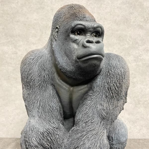 シルバーバック デカ黒ゴリラ 大 グッズ 高さ53cm woobia ウービア 大きい 置物 大型 面白い おしゃれ ガーデン インテリア 巨大オブジェ 可愛い プレゼント 北欧 玄関 雑貨 動物 モダン 庭 ギフト 屋外 家 リアル 玄関先 卓上 ガーデンオーナメント ガーデニング_8