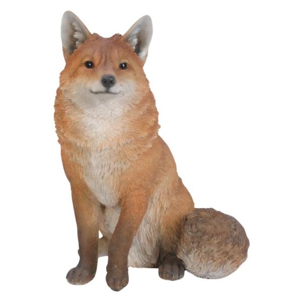 置物 お座りきつね 特大 狐 高さ48.5cm 巨大オブジェ 大型 woobia ウービア 大きい かわいい おしゃれ ガーデン インテリア 可愛い プレゼント 北欧 玄関 雑貨 動物 モダン 面白い 庭 ギフト 屋外 家 リアル 玄関先 ガーデンオーナメント