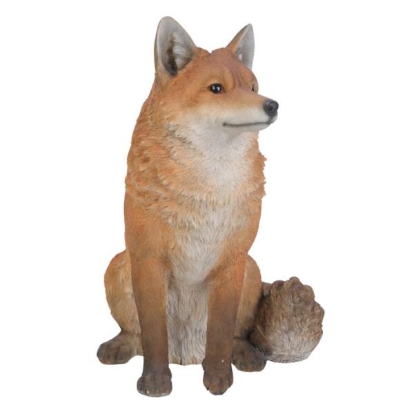 置物 お座りきつね 特大 狐 高さ48.5cm 巨大オブジェ 大型 woobia ウービア 大きい かわいい おしゃれ ガーデン インテリア 可愛い プレゼント 北欧 玄関 雑貨 動物 モダン 面白い 庭 ギフト 屋外 家 リアル 玄関先 ガーデンオーナメント