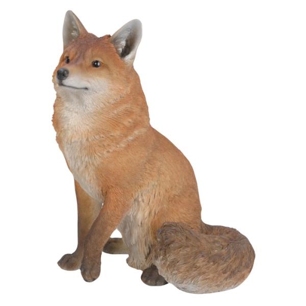 置物 お座りきつね 特大 狐 高さ48.5cm 巨大オブジェ 大型 woobia ウービア 大きい かわいい おしゃれ ガーデン インテリア 可愛い プレゼント 北欧 玄関 雑貨 動物 モダン 面白い 庭 ギフト 屋外 家 リアル 玄関先 ガーデンオーナメント