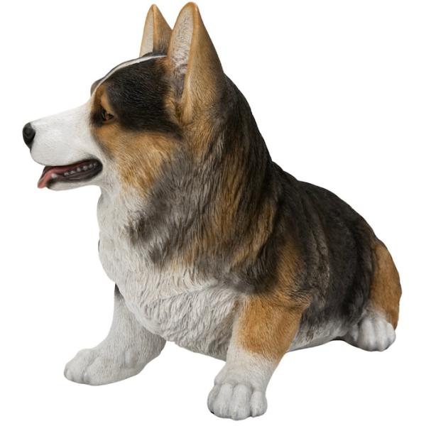 犬 置物 大きい お座りコーギー 黒 大 体長48cm woobia ウービア 大型 かわいい おしゃれ ガーデン インテリア オブジェ 巨大 可愛い プレゼント 北欧 玄関 雑貨 動物 モダン 面白い 庭 ギフト 屋外 家 リアル 玄関先 ガーデンオーナメント_2
