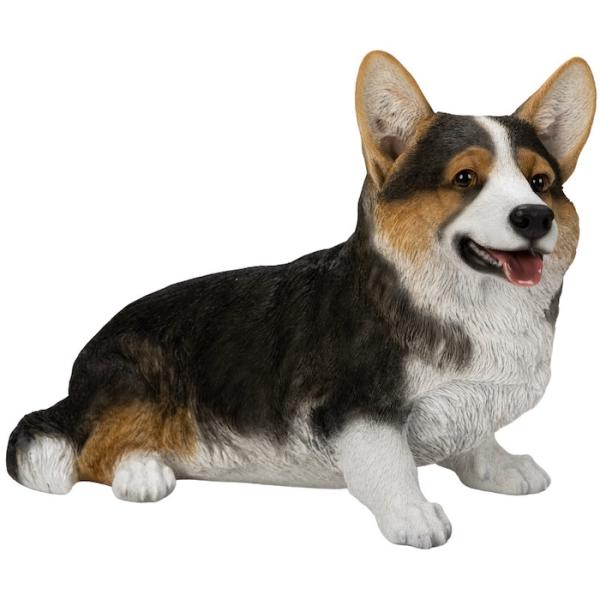 犬 置物 大きい お座りコーギー 黒 大 体長48cm woobia ウービア 大型 かわいい おしゃれ ガーデン インテリア オブジェ 巨大 可愛い プレゼント 北欧 玄関 雑貨 動物 モダン 面白い 庭 ギフト 屋外 家 リアル 玄関先 ガーデンオーナメント_5