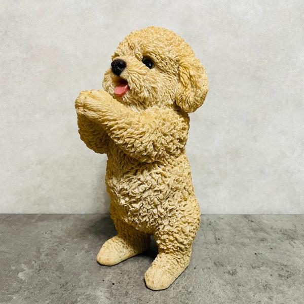 かわいい 犬 置物 おねだりプードル 高さ22cm woobia ウービア イヌ