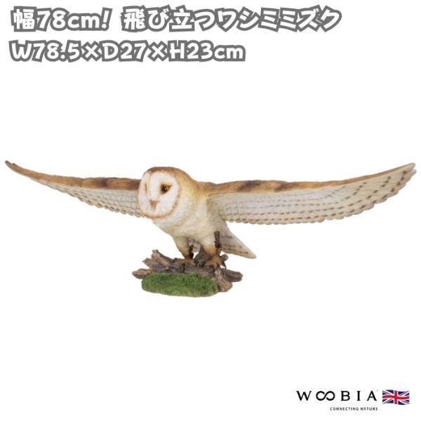鳥の置物 飛び立つワシミミズク 幅78.5cm 特大オブジェ かわいい 北欧 動物 巨大 大型 woobia ウービア 大きい おしゃれ ガーデン インテリア 可愛い プレゼント 玄関 雑貨 モダン 庭 ギフト 屋外 家 リアル 玄関先 ガーデンオーナメント 面白い