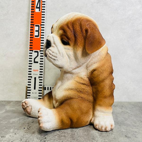 犬 置物 大きい かわいい 居眠りするブルドッグ 中 高さ28.5cm woobia ウービア おしゃれ ガーデン インテリア オブジェ プレゼント 北欧 玄関 雑貨 動物 モダン 面白い 庭 ギフト 屋外 家 リアル 玄関先 卓上 ガーデンオーナメント ガーデニング_3