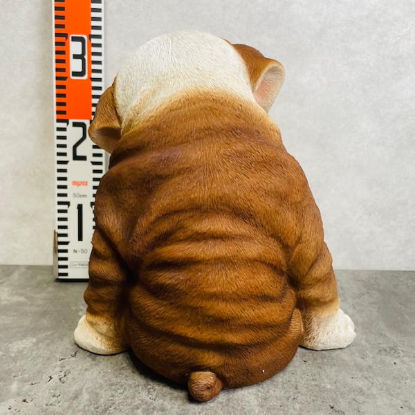 犬 置物 大きい かわいい 居眠りするブルドッグ 中 高さ28.5cm woobia ウービア おしゃれ ガーデン インテリア オブジェ プレゼント 北欧 玄関 雑貨 動物 モダン 面白い 庭 ギフト 屋外 家 リアル 玄関先 卓上 ガーデンオーナメント ガーデニング_4