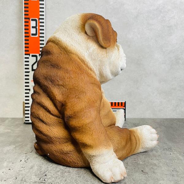 犬 置物 大きい かわいい 居眠りするブルドッグ 中 高さ28.5cm woobia ウービア おしゃれ ガーデン インテリア オブジェ プレゼント 北欧 玄関 雑貨 動物 モダン 面白い 庭 ギフト 屋外 家 リアル 玄関先 卓上 ガーデンオーナメント ガーデニング_5