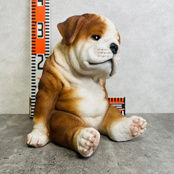 犬 置物 大きい かわいい 居眠りするブルドッグ 中 高さ28.5cm woobia ウービア おしゃれ ガーデン インテリア オブジェ プレゼント 北欧 玄関 雑貨 動物 モダン 面白い 庭 ギフト 屋外 家 リアル 玄関先 卓上 ガーデンオーナメント ガーデニング_6