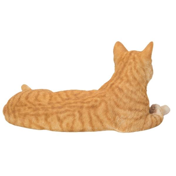 猫 置物 リアルでかわいい おしゃれ 大きい リラックス茶トラ猫 ネコ 横幅38cm woobia ウービア ガーデン インテリア オブジェ 巨大 可愛い プレゼント 北欧 玄関 雑貨 動物 モダン 面白い 庭 ギフト 屋外 家 玄関先 ガーデンオーナメント_4
