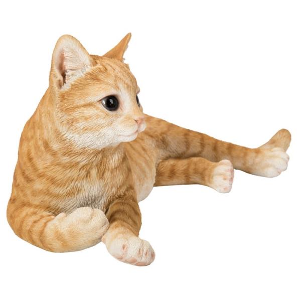 猫 置物 リアルでかわいい おしゃれ 大きい リラックス茶トラ猫 ネコ 横幅38cm woobia ウービア ガーデン インテリア オブジェ 巨大 可愛い プレゼント 北欧 玄関 雑貨 動物 モダン 面白い 庭 ギフト 屋外 家 玄関先 ガーデンオーナメント_5