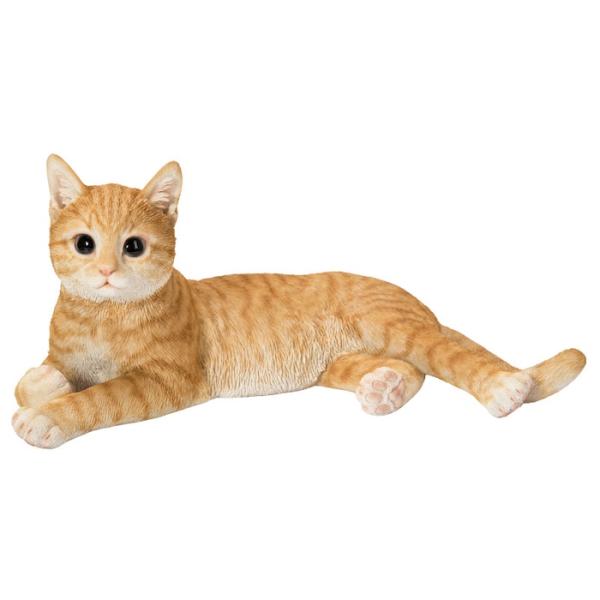 猫 置物 リアルでかわいい おしゃれ 大きい リラックス茶トラ猫 ネコ 横幅38cm woobia ウービア ガーデン インテリア オブジェ 巨大 可愛い プレゼント 北欧 玄関 雑貨 動物 モダン 面白い 庭 ギフト 屋外 家 玄関先 ガーデンオーナメント_6