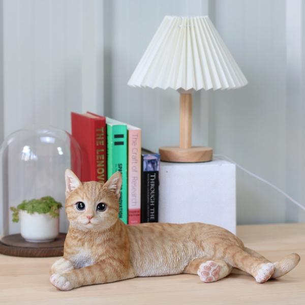 猫 置物 リアルでかわいい おしゃれ 大きい リラックス茶トラ猫 ネコ 横幅38cm woobia ウービア ガーデン インテリア オブジェ 巨大 可愛い プレゼント 北欧 玄関 雑貨 動物 モダン 面白い 庭 ギフト 屋外 家 玄関先 ガーデンオーナメント_7