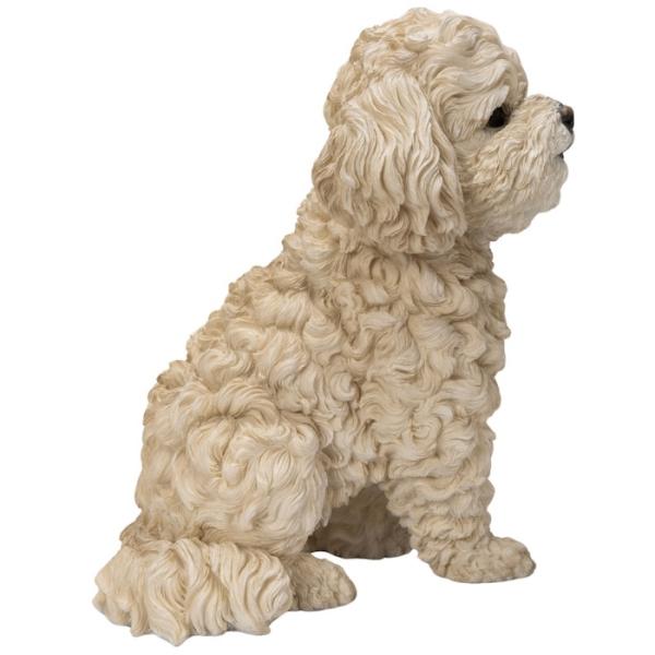 置物 お座りトイプードルクリーム 中 犬グッズ 高さ28.5cm woobia ウービア 大きい かわいい おしゃれ ガーデン インテリア オブジェ 巨大 可愛い プレゼント 北欧 玄関 雑貨 動物 モダン 面白い 庭 ギフト 屋外 家 リアル 玄関先 ガーデンオーナメント_2