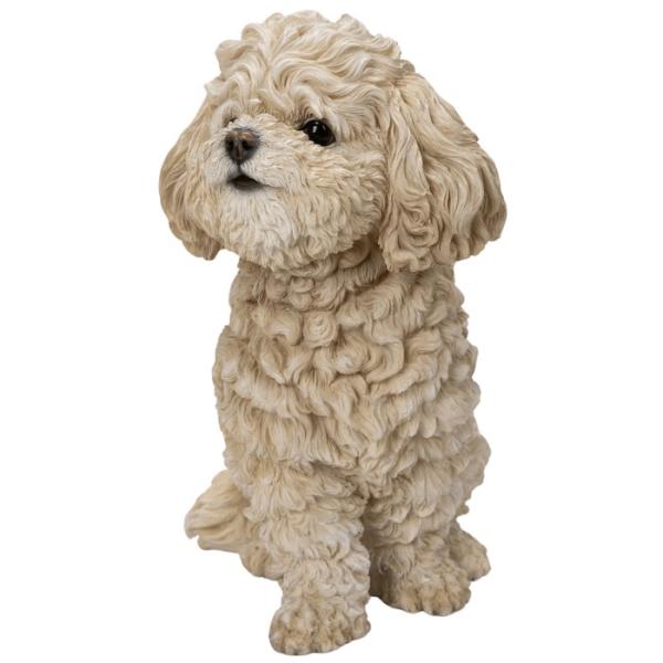 置物 お座りトイプードルクリーム 中 犬グッズ 高さ28.5cm woobia ウービア 大きい かわいい おしゃれ ガーデン インテリア オブジェ 巨大 可愛い プレゼント 北欧 玄関 雑貨 動物 モダン 面白い 庭 ギフト 屋外 家 リアル 玄関先 ガーデンオーナメント_5