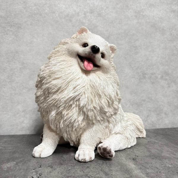 犬 置物 大きい お座りポメラニアン 大 横幅30cm 巨大オブジェ woobia ウービア かわいい おしゃれ ガーデン インテリア 大型 プレゼント 北欧 玄関 雑貨 動物 モダン 面白い 庭 ギフト 屋外 家 リアル 玄関先 ガーデンオーナメント_4