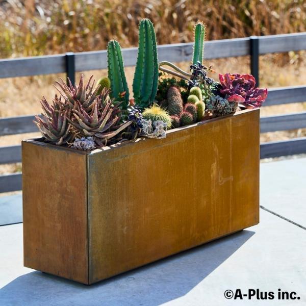 高級植木鉢 大型 Patina レクタングルプランターL900 長方形 長辺90cm
