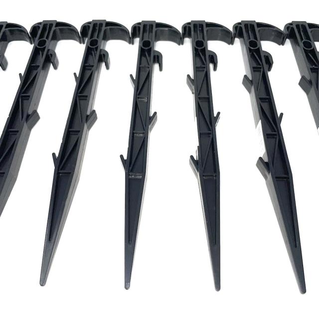 プラ杭 27cm 900本セット プラスチック杭 ネット テント 土留め ロープ固定 シート押さえ 留め具 畑 農業 家庭菜園 園芸 ビニールハウス_2